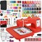 POOLIN EOC06 7.9in x 11in Embroidery Machine with Deluxe Accessory Kit - Red